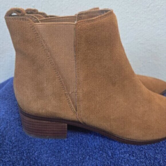 Marc Fisher Brown Goring Metallic Yale Ankle Boots - Picture 14 of 14